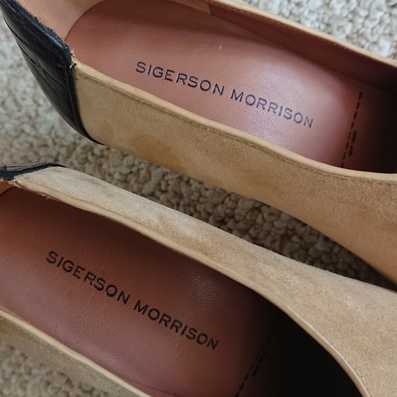 Sigerson Morrison Tan and Black booties size 5.5 - Picture 11 of 14